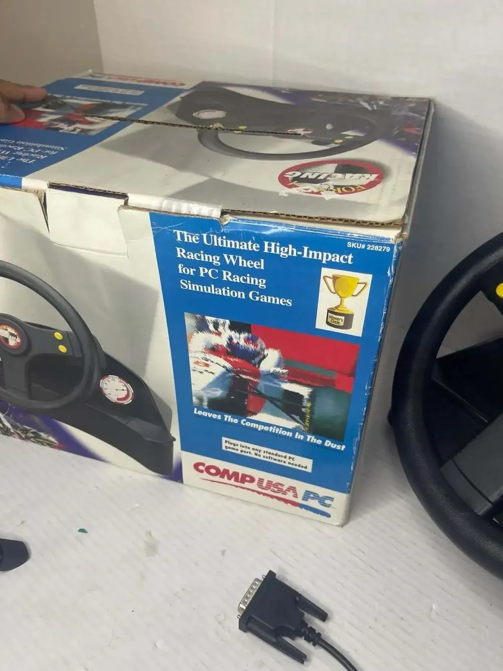 NIB CompUSA PC Formula Racing Ultimate High-Impact PC Racing Wheel